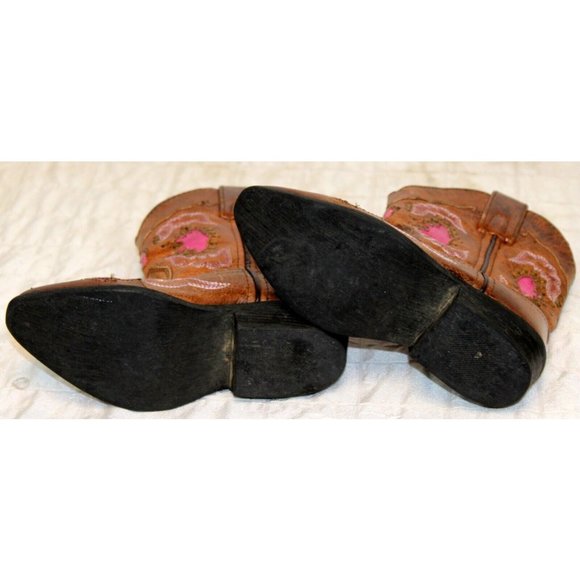Smokey Mountain Cowboy Cowgirl boots Western Pink Girls 8.5R Country Horseback - Picture 10 of 10